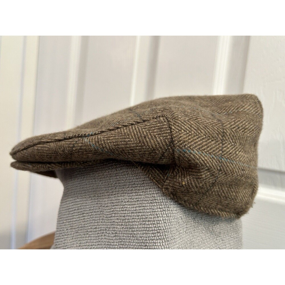 Henschel Hat Co. Wool Blend Newsboy Tweed Cap Sz L Quilted Lining